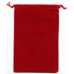 Red Velour Dice Pouch (Small)